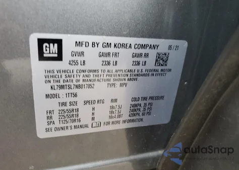 2022 Chevrolet Trailblazer Rs from USA, damaged, VIN KL79MTSL7NB017052